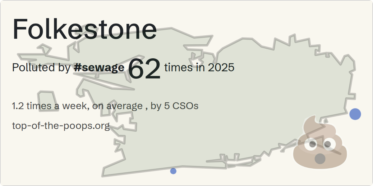Sewage pollution map of Folkestone