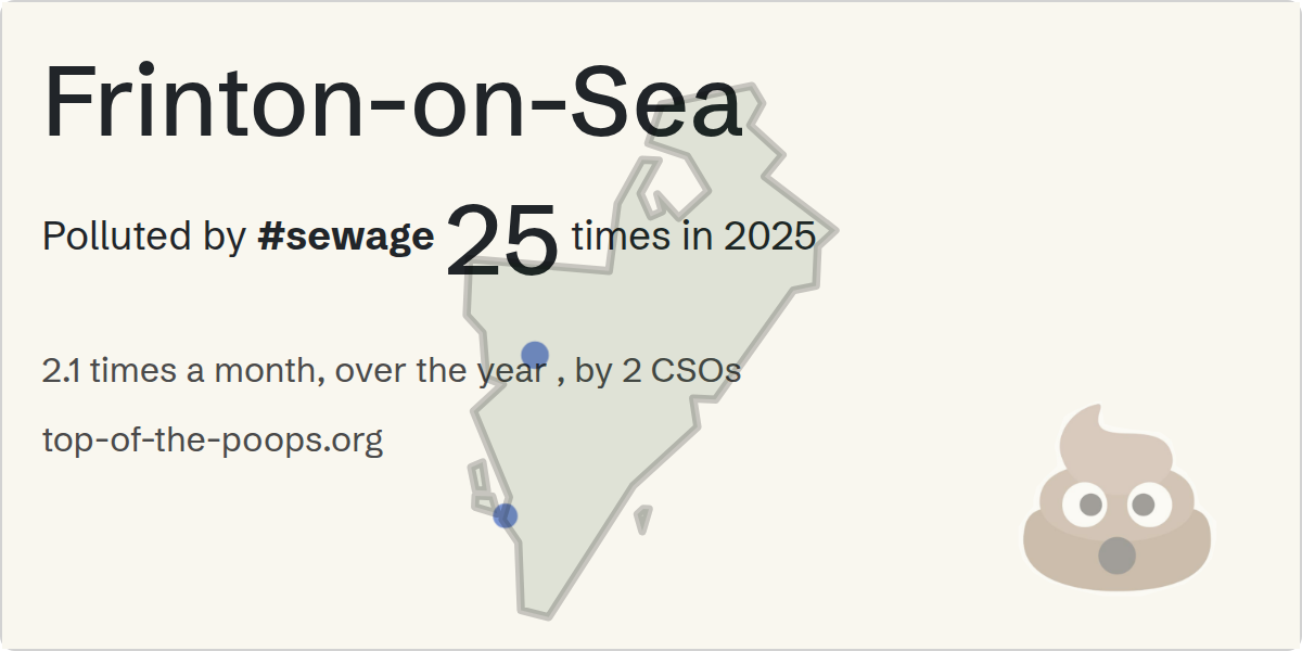 Sewage pollution map of Frinton-on-Sea