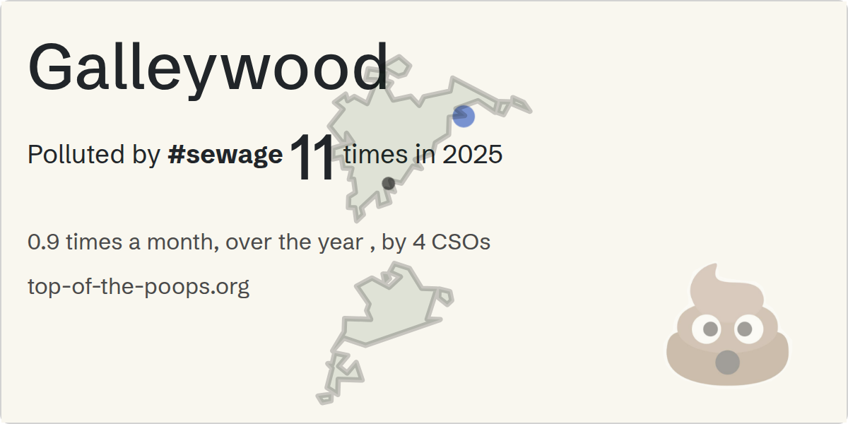 Sewage pollution map of Galleywood
