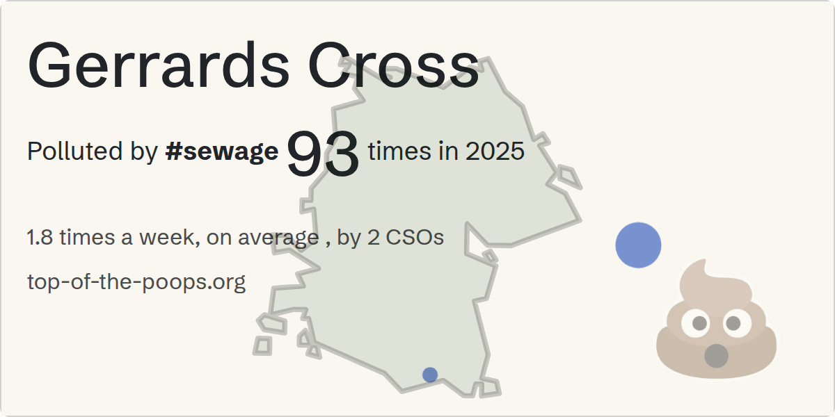 Sewage pollution map of Gerrards Cross