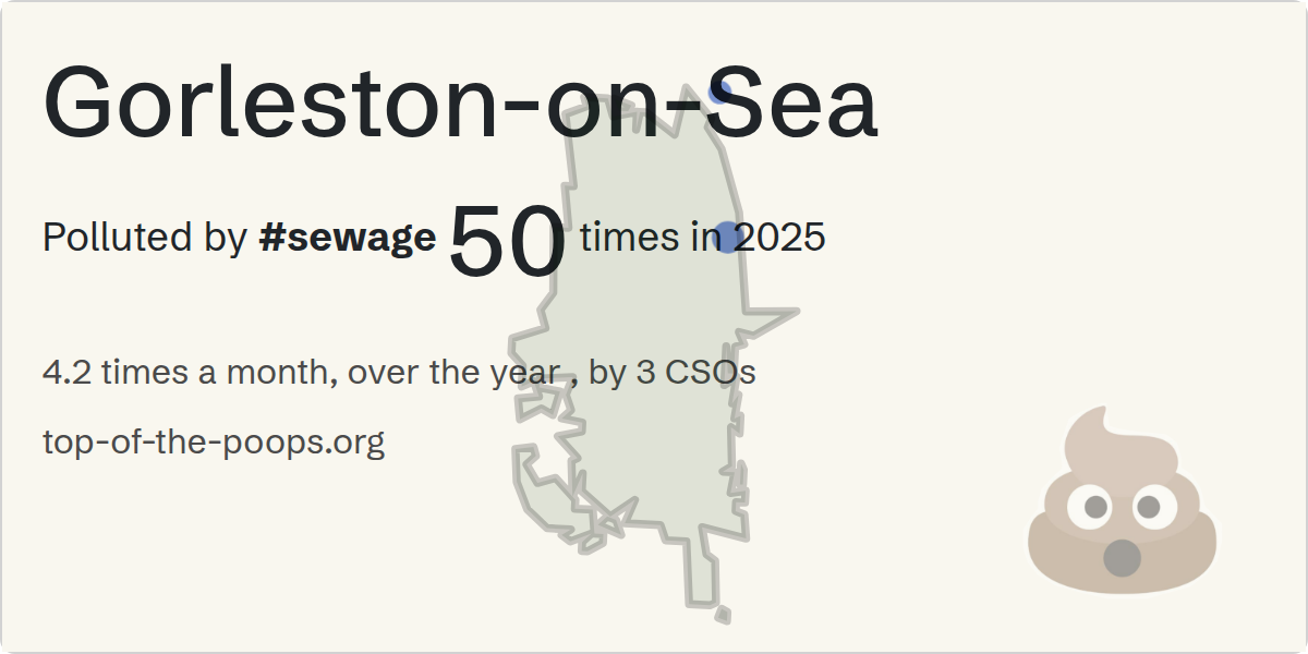 Sewage pollution map of Gorleston-on-Sea