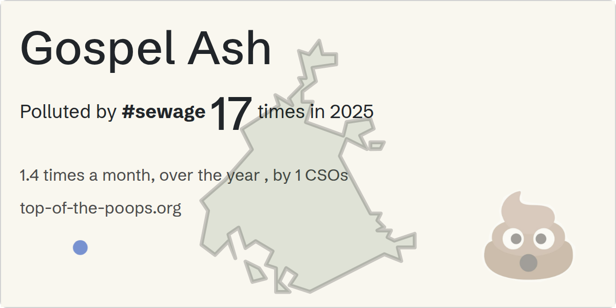 Sewage pollution map of Gospel Ash