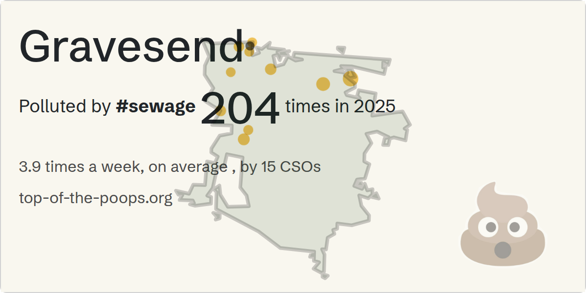 Sewage pollution map of Gravesend