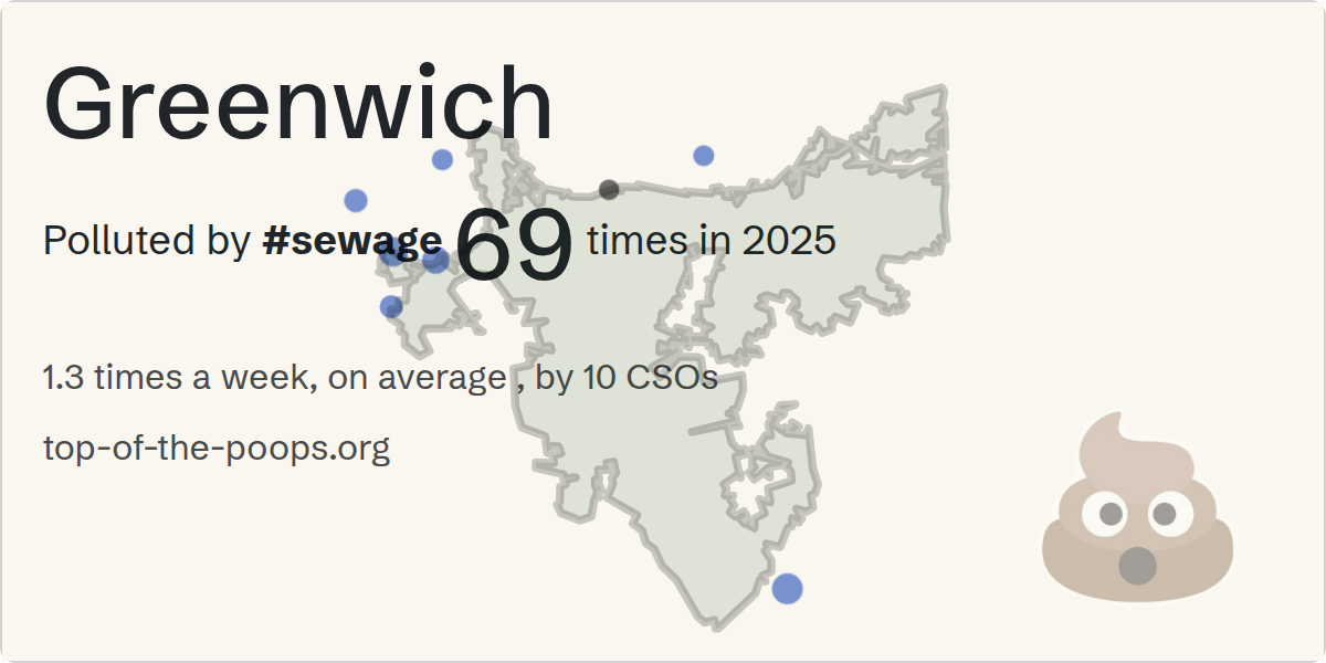 Sewage pollution map of Greenwich