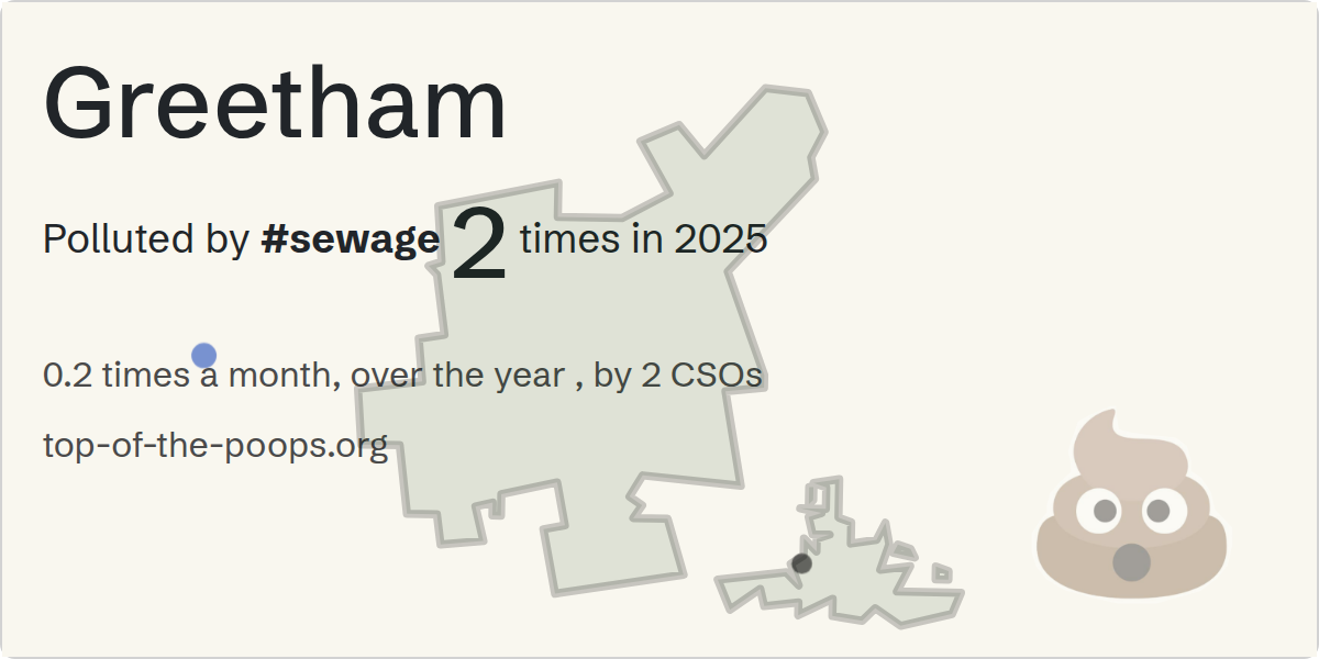 Sewage pollution map of Greetham