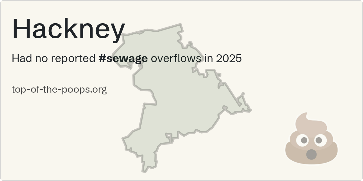 Sewage pollution map of Hackney