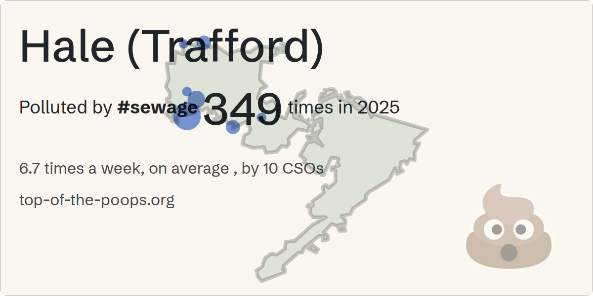 Sewage pollution map of Hale (Trafford)