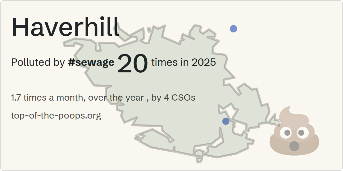 Sewage pollution map of Haverhill