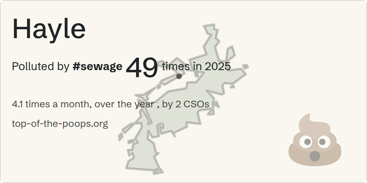 Sewage pollution map of Hayle