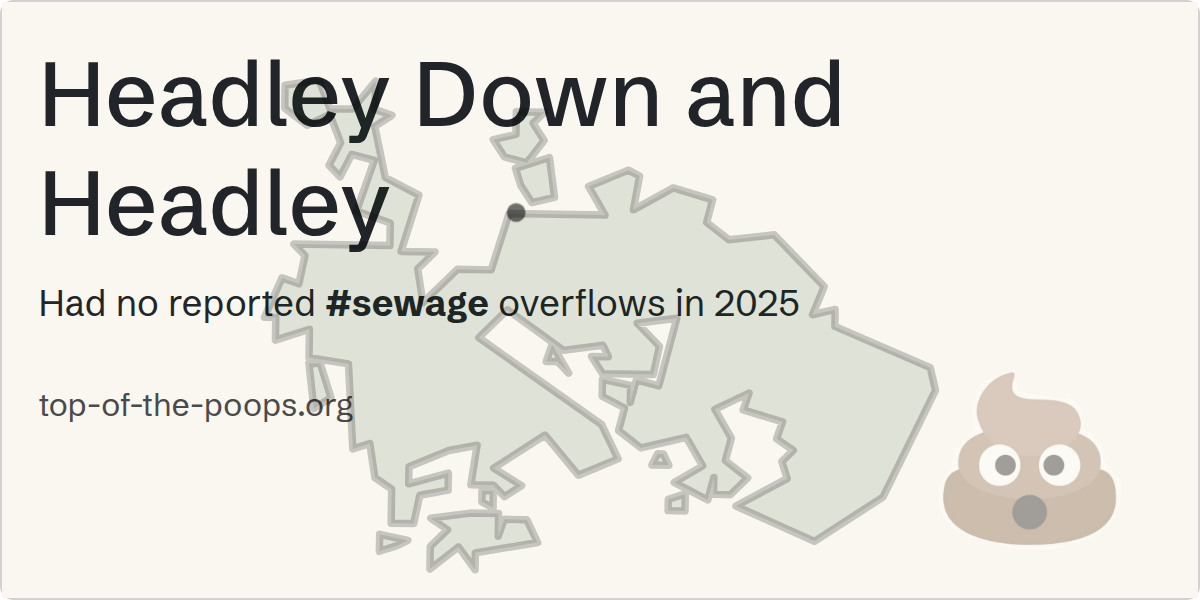 Sewage pollution map of Headley Down and Headley