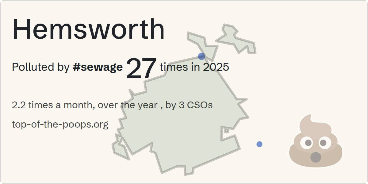 Sewage pollution map of Hemsworth
