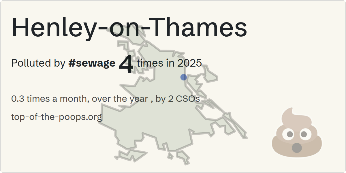Sewage pollution map of Henley-on-Thames