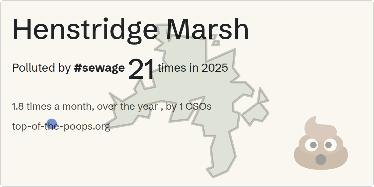 Sewage pollution map of Henstridge Marsh