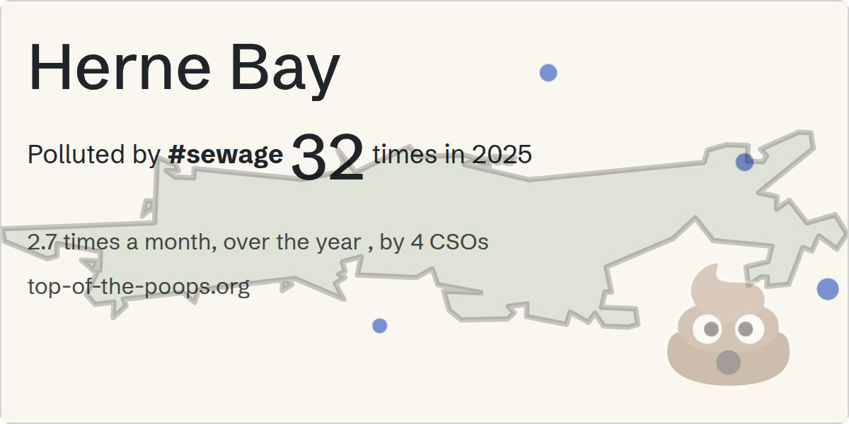 Sewage pollution map of Herne Bay