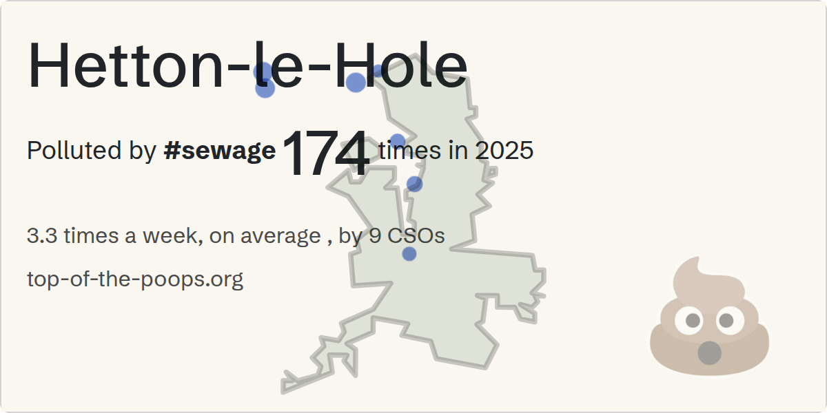 Sewage pollution map of Hetton-le-Hole