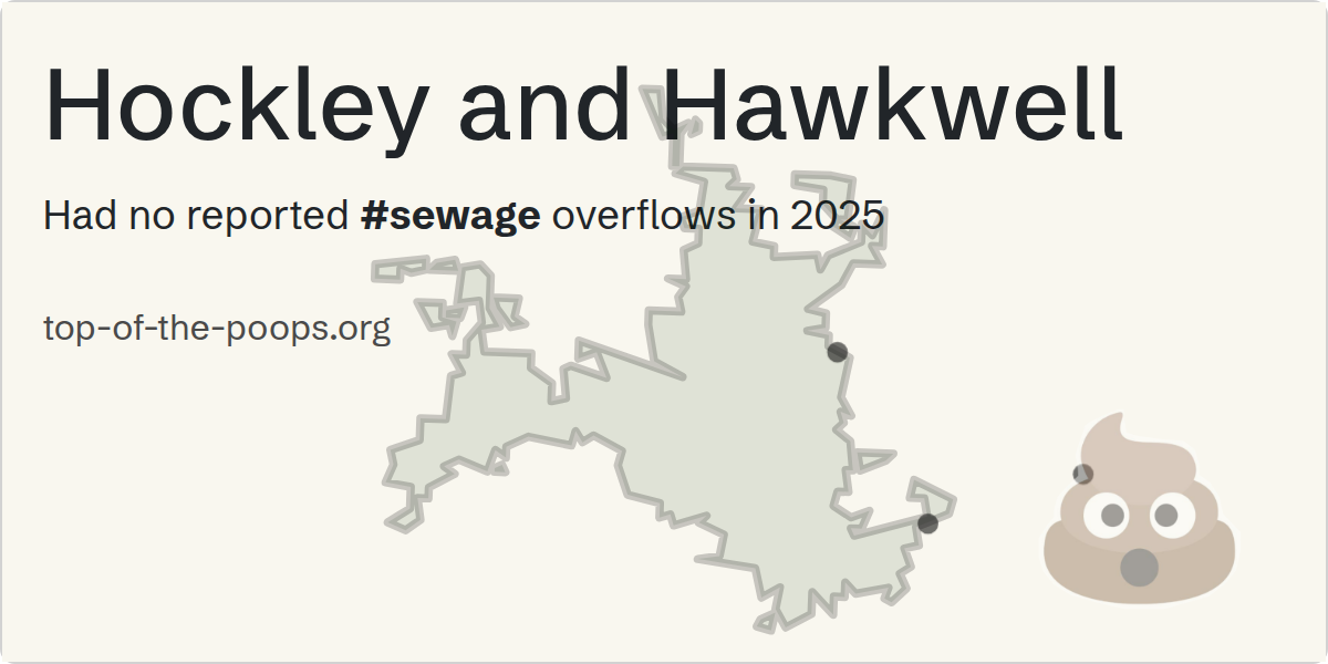 Sewage pollution map of Hockley and Hawkwell: 0 hours in 2025