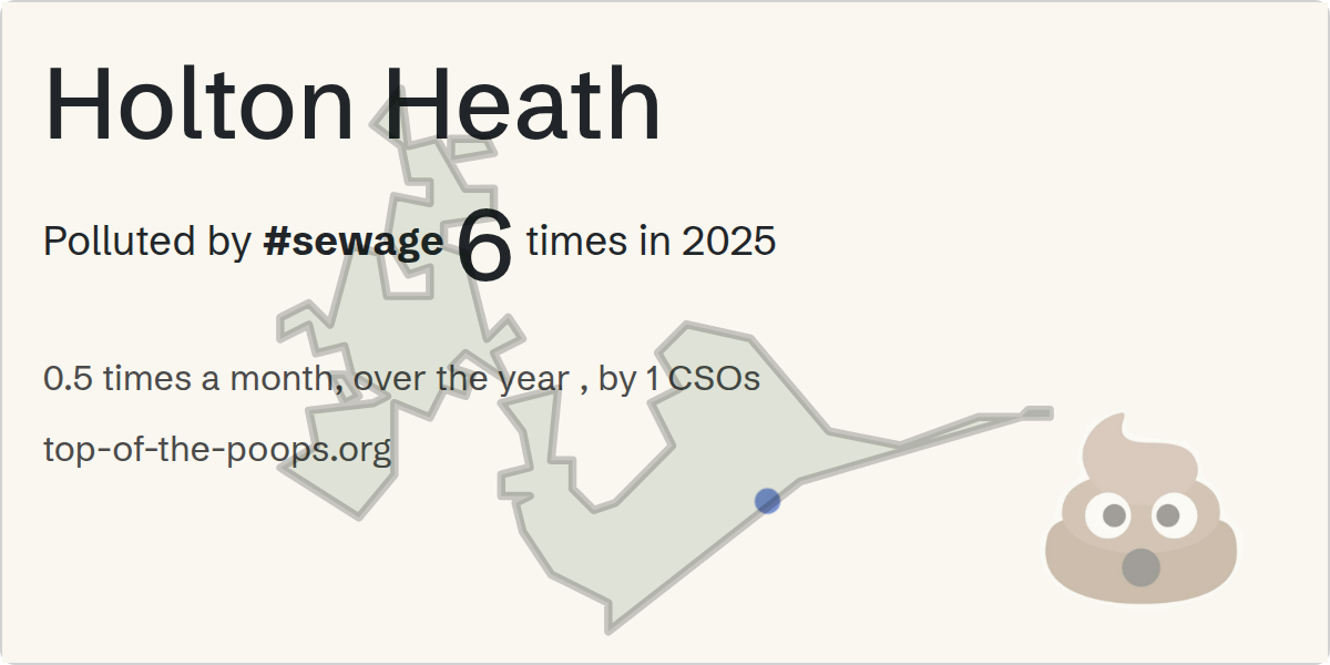 Sewage pollution map of Holton Heath
