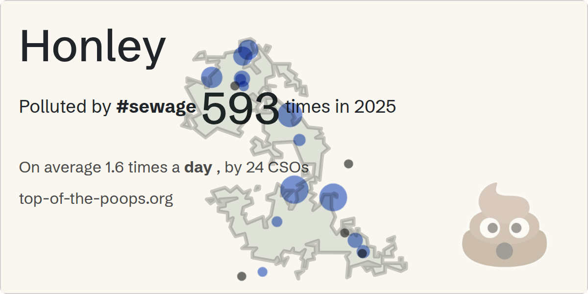 Sewage pollution map of Honley