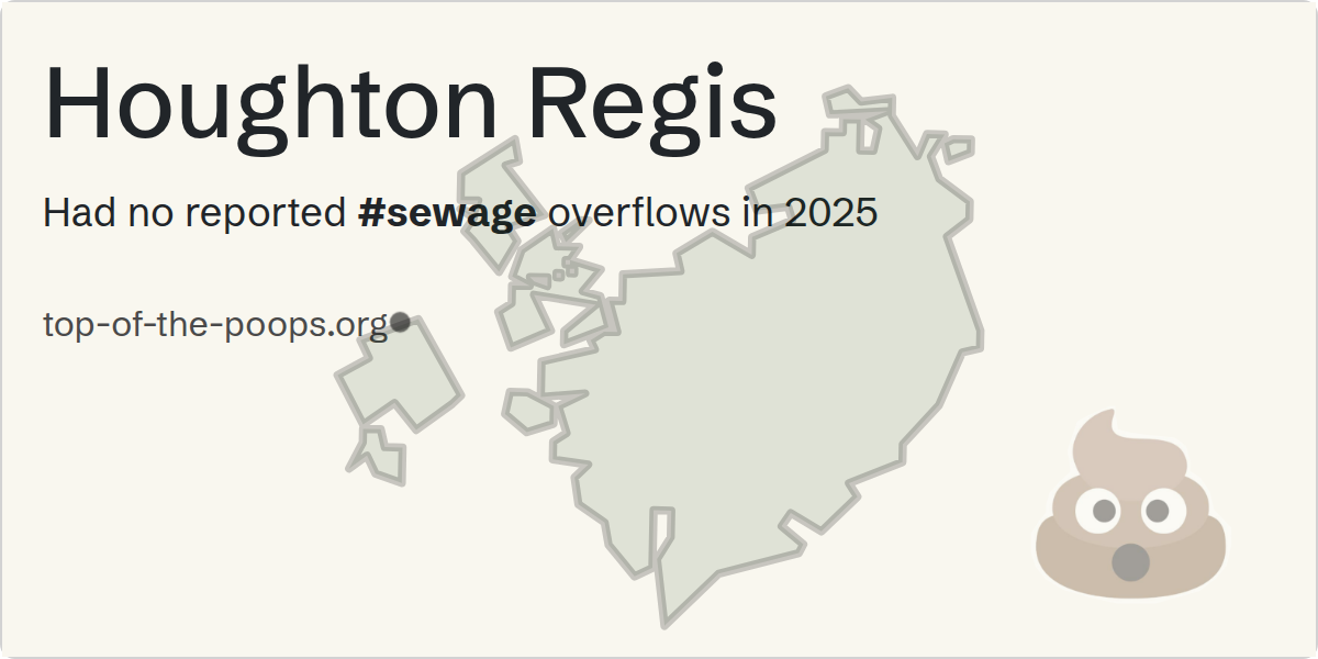 Sewage pollution map of Houghton Regis