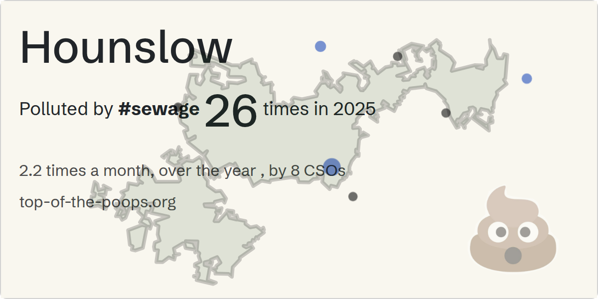 Sewage pollution map of Hounslow