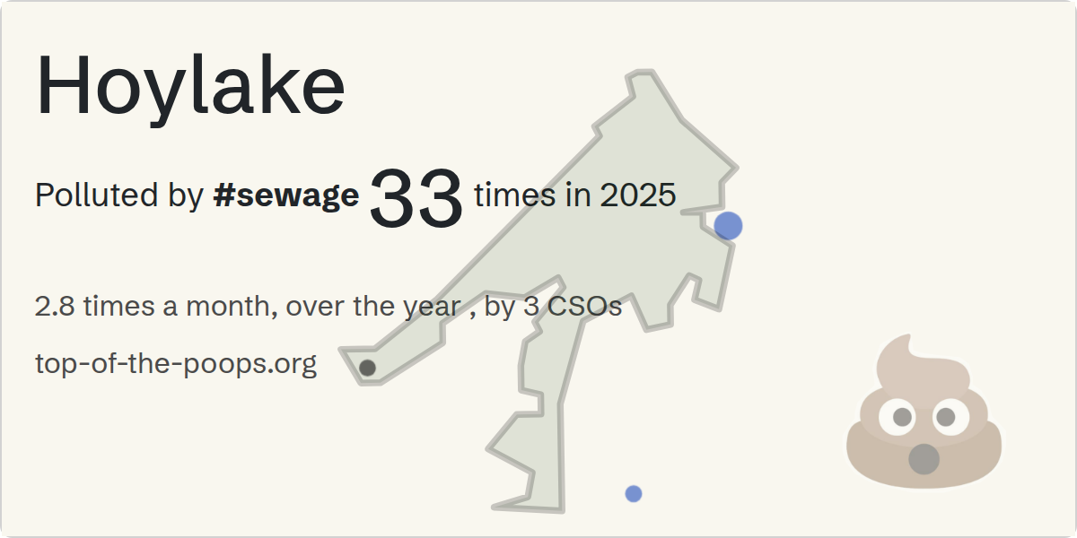 Sewage pollution map of Hoylake