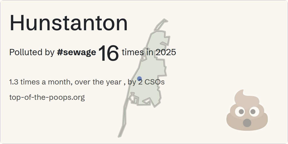 Sewage pollution map of Hunstanton