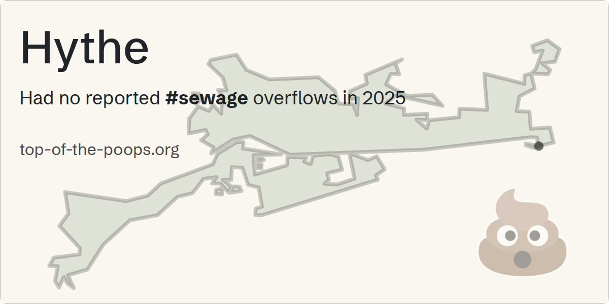 Sewage pollution map of Hythe
