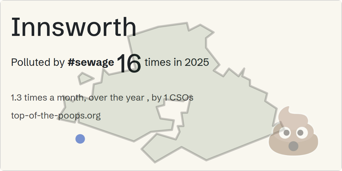 Sewage pollution map of Innsworth