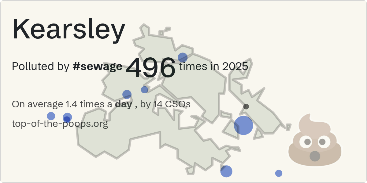 Sewage pollution map of Kearsley