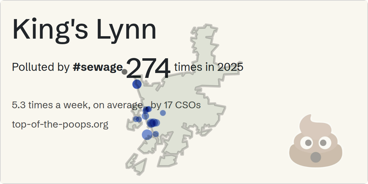 Sewage pollution map of King's Lynn