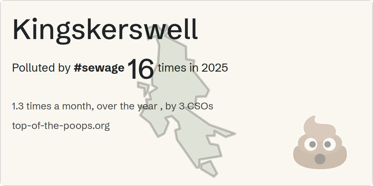 Sewage pollution map of Kingskerswell