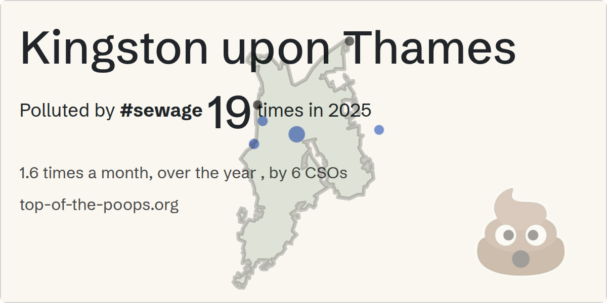 Sewage pollution map of Kingston upon Thames