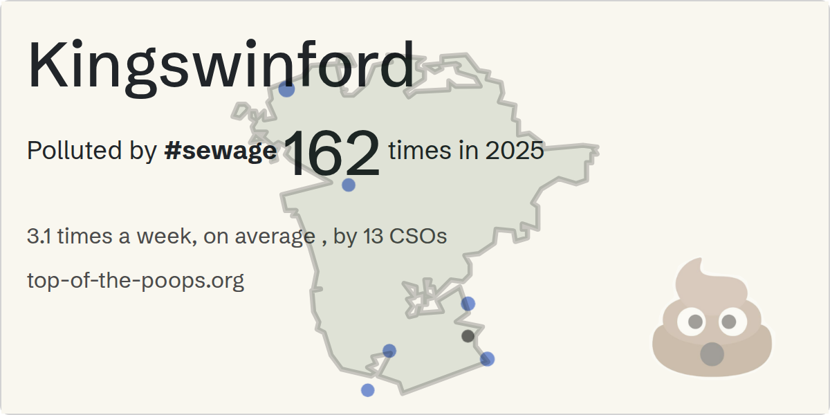 Sewage pollution map of Kingswinford