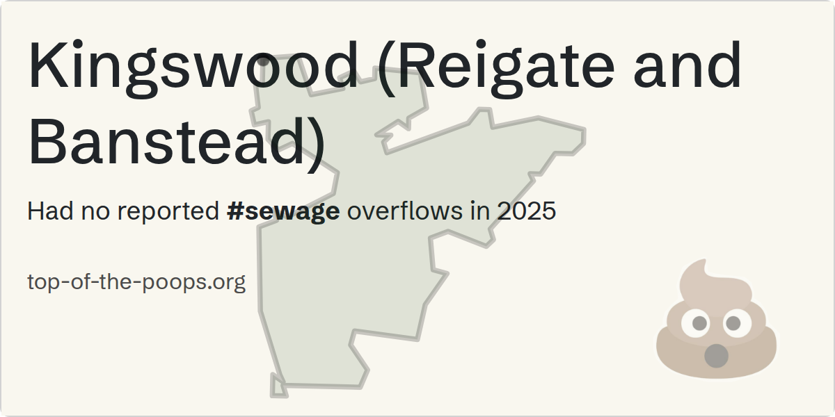 Sewage pollution map of Kingswood (Reigate and Banstead)