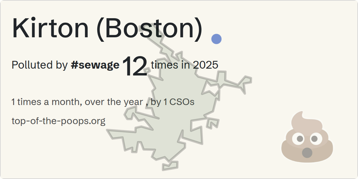 Sewage pollution map of Kirton (Boston)