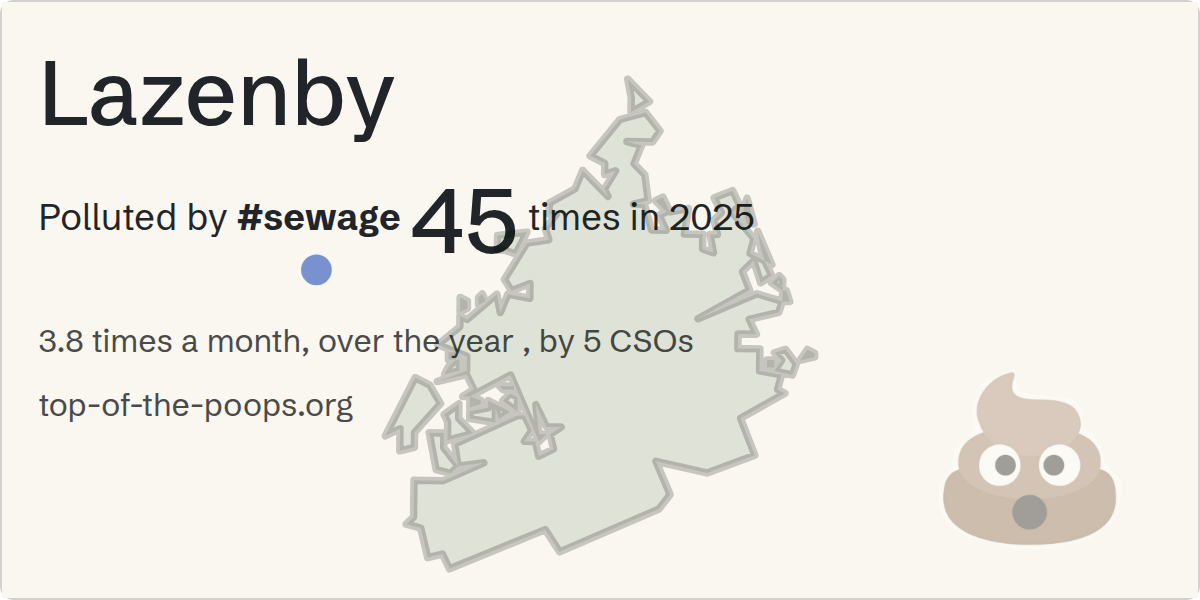 Sewage pollution map of Lazenby