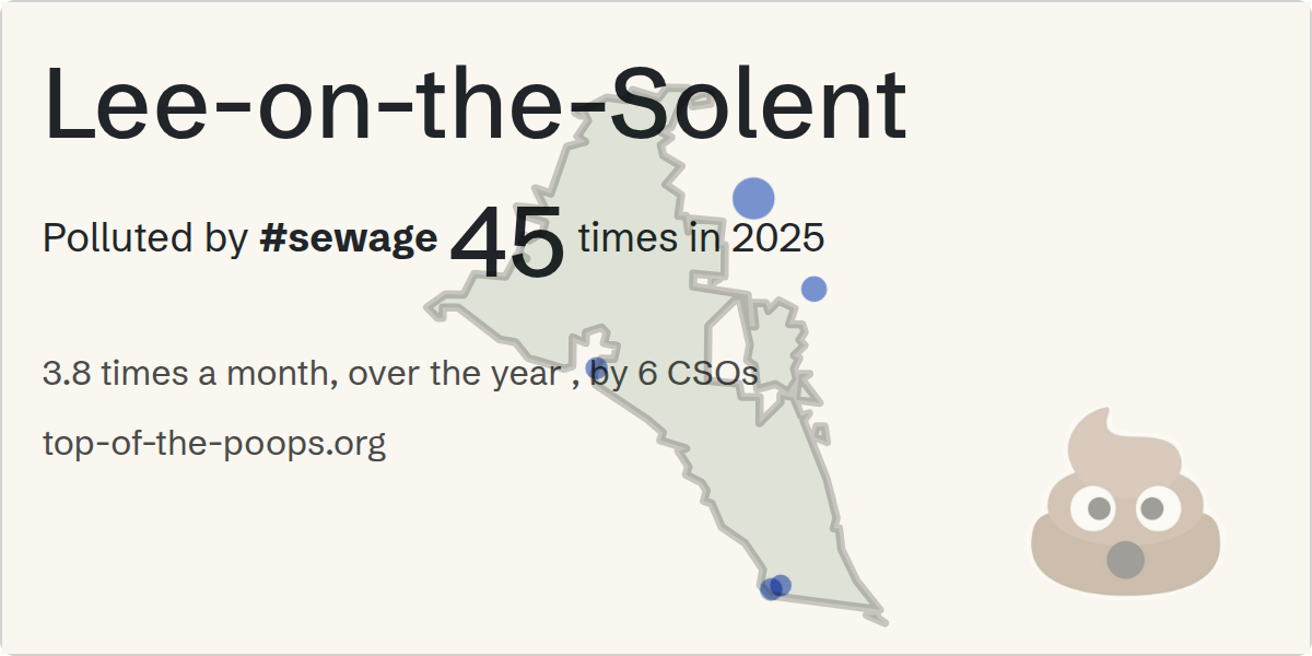 Sewage pollution map of Lee-on-the-Solent