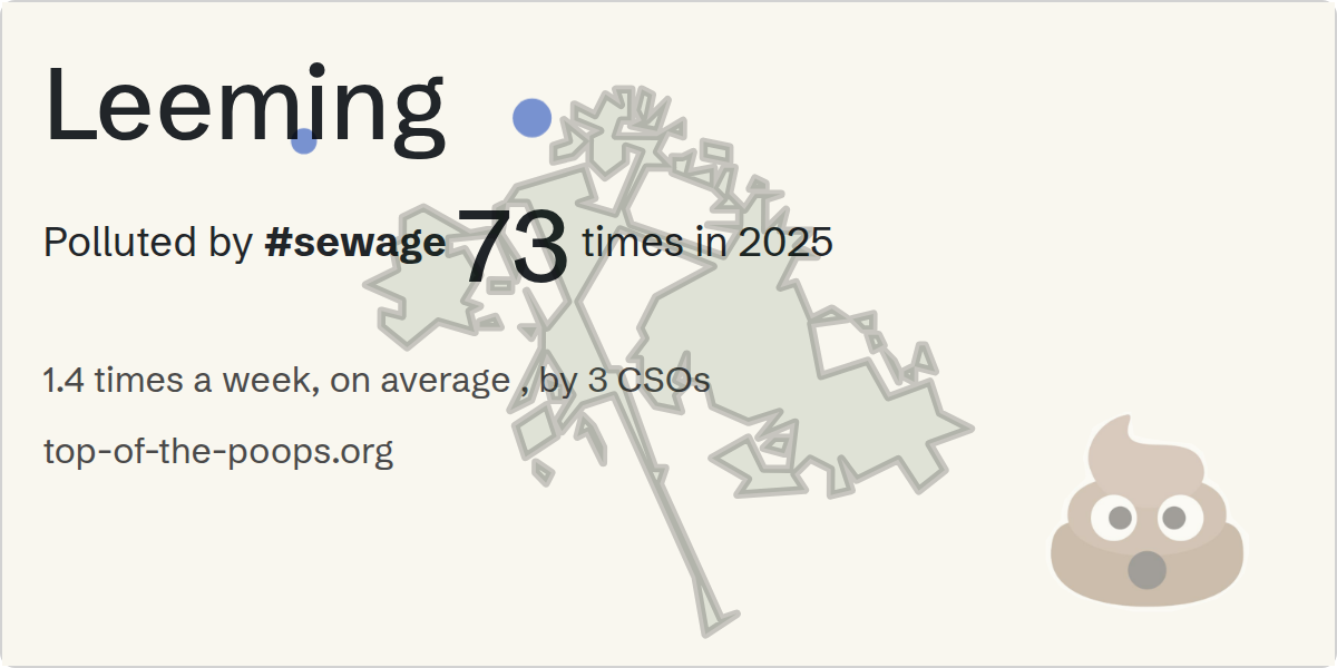Sewage pollution map of Leeming