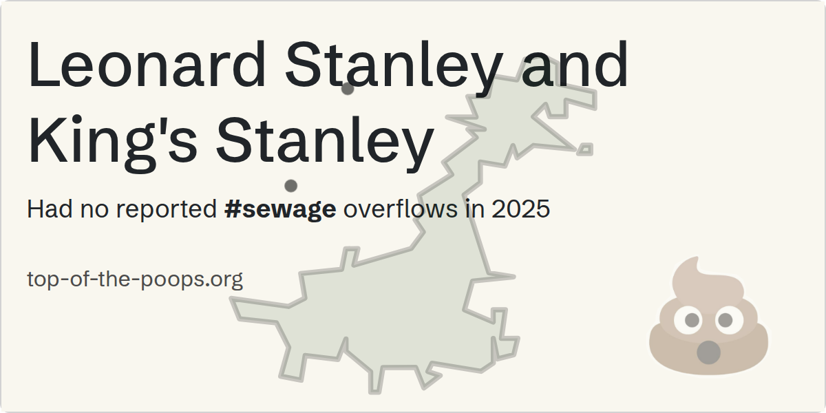 Sewage pollution map of Leonard Stanley and King's Stanley
