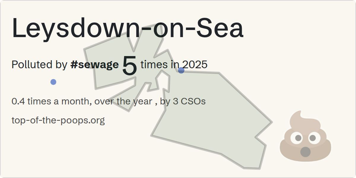Sewage pollution map of Leysdown-on-Sea