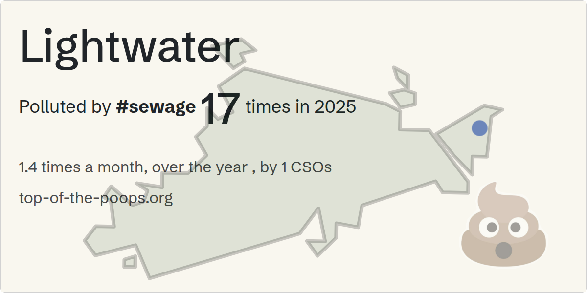 Sewage pollution map of Lightwater