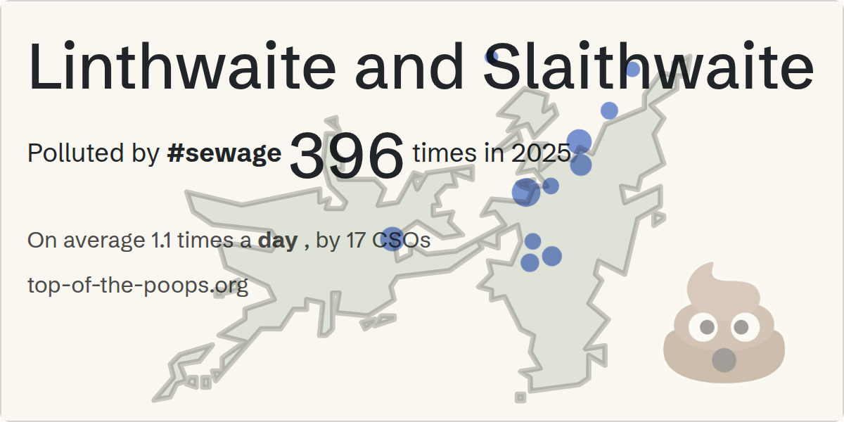 Sewage pollution map of Linthwaite and Slaithwaite