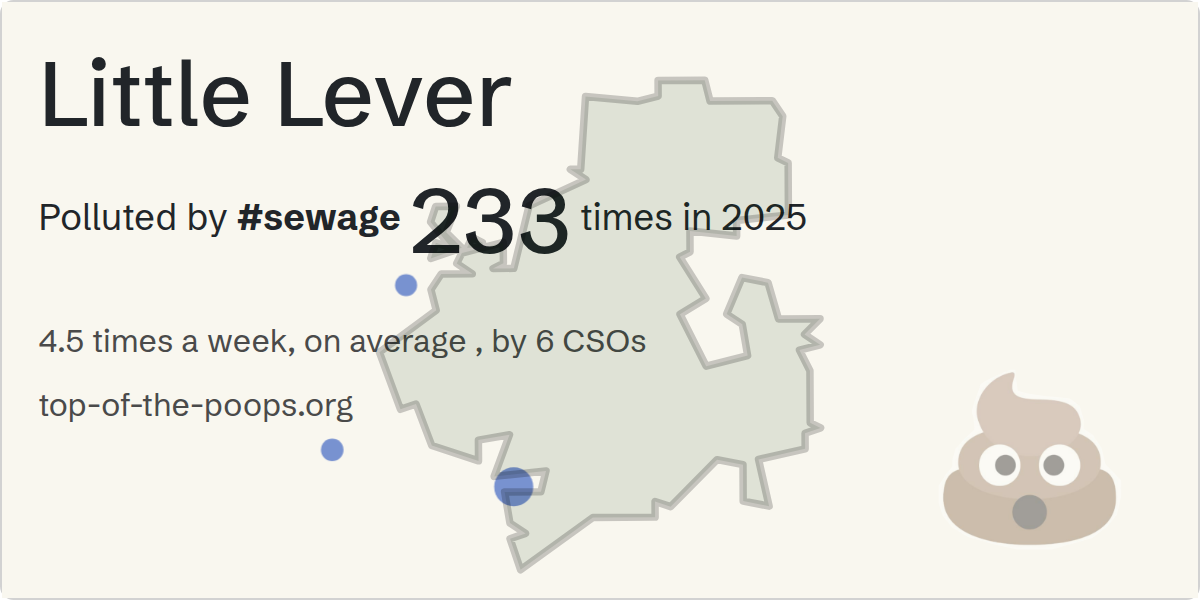 Sewage pollution map of Little Lever
