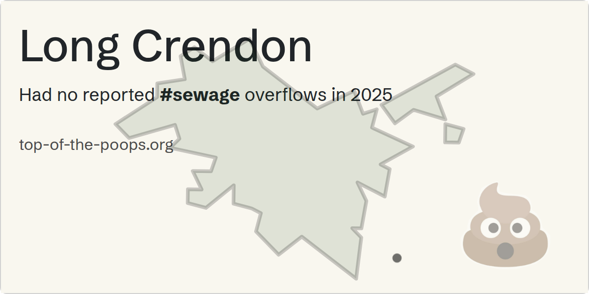 Sewage pollution map of Long Crendon