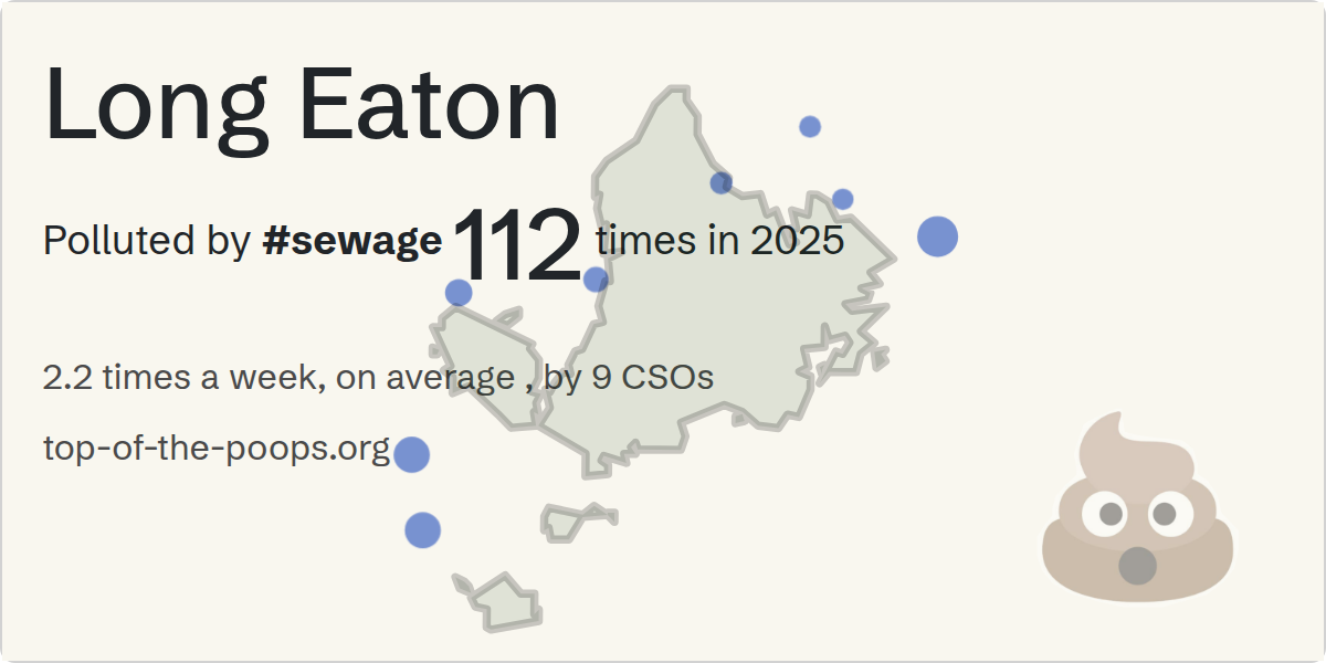 Sewage pollution map of Long Eaton