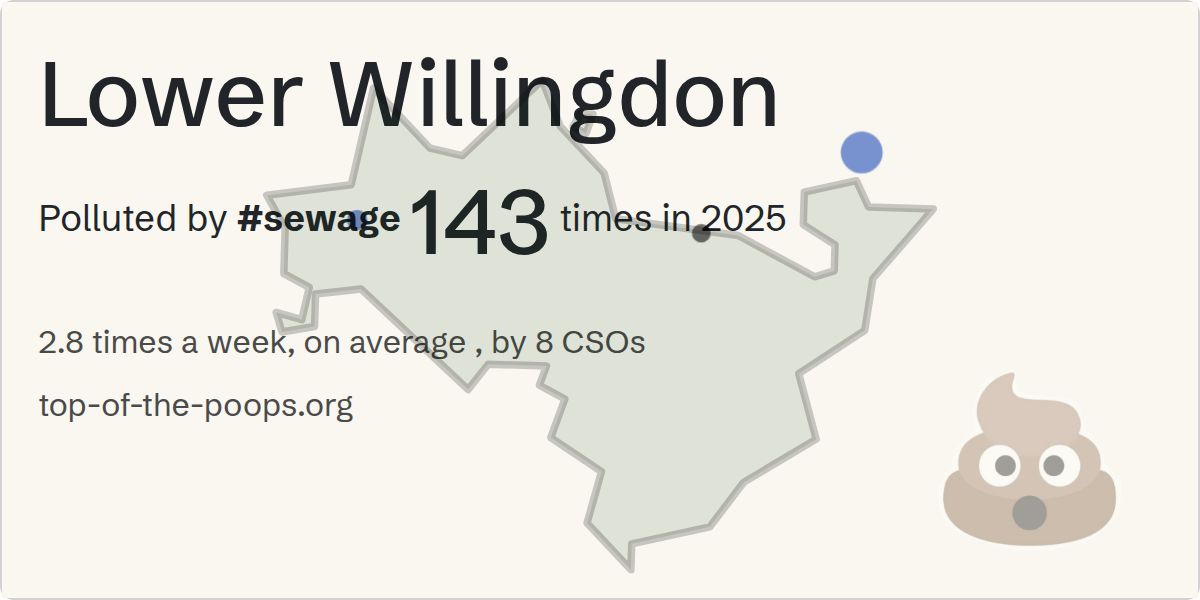 Sewage pollution map of Lower Willingdon