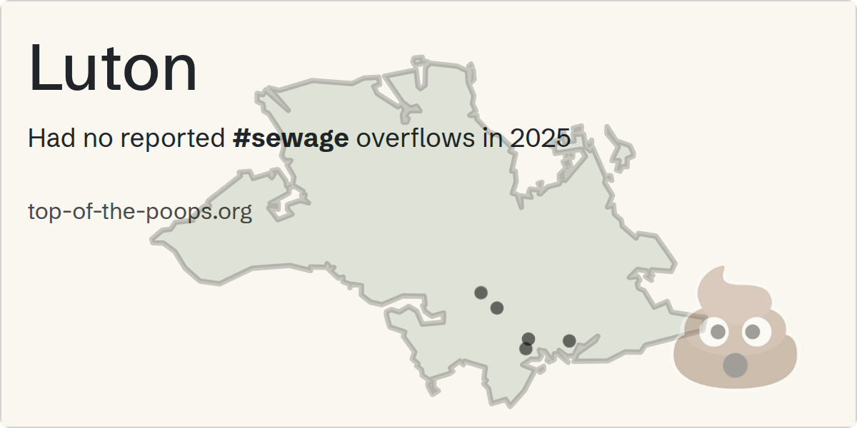 Sewage pollution map of Luton
