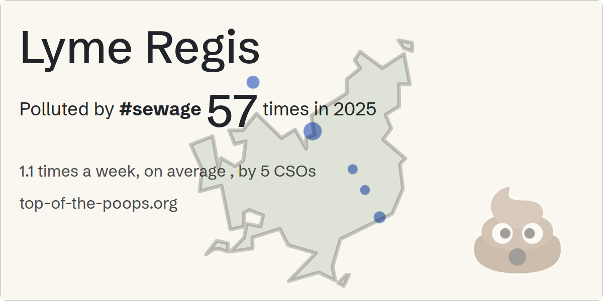 Sewage pollution map of Lyme Regis