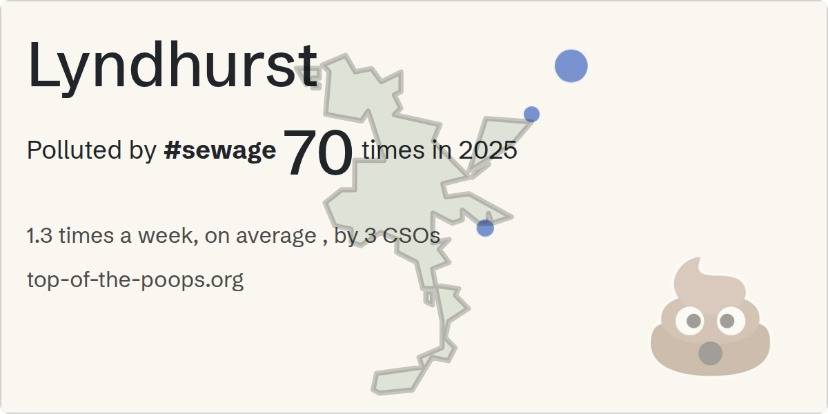Sewage pollution map of Lyndhurst