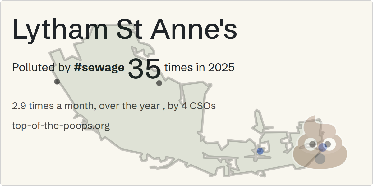 Sewage pollution map of Lytham St Anne's